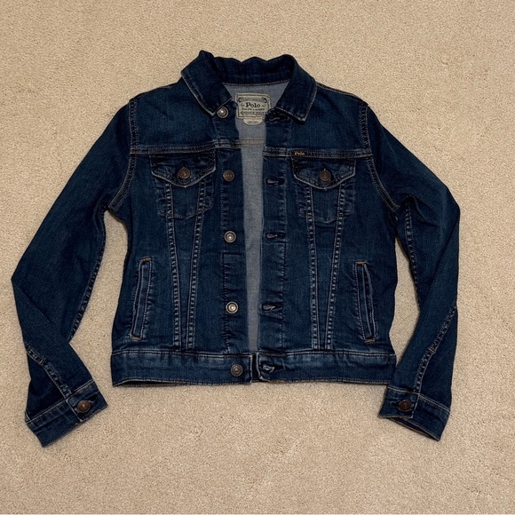 Polo Ralph Lauren girl’s denim jacket size 12 dark blue